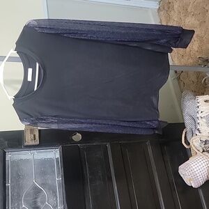 #33 NWOT Les Amis Black and Purple Long Sleeve Top Women Size S, M, L